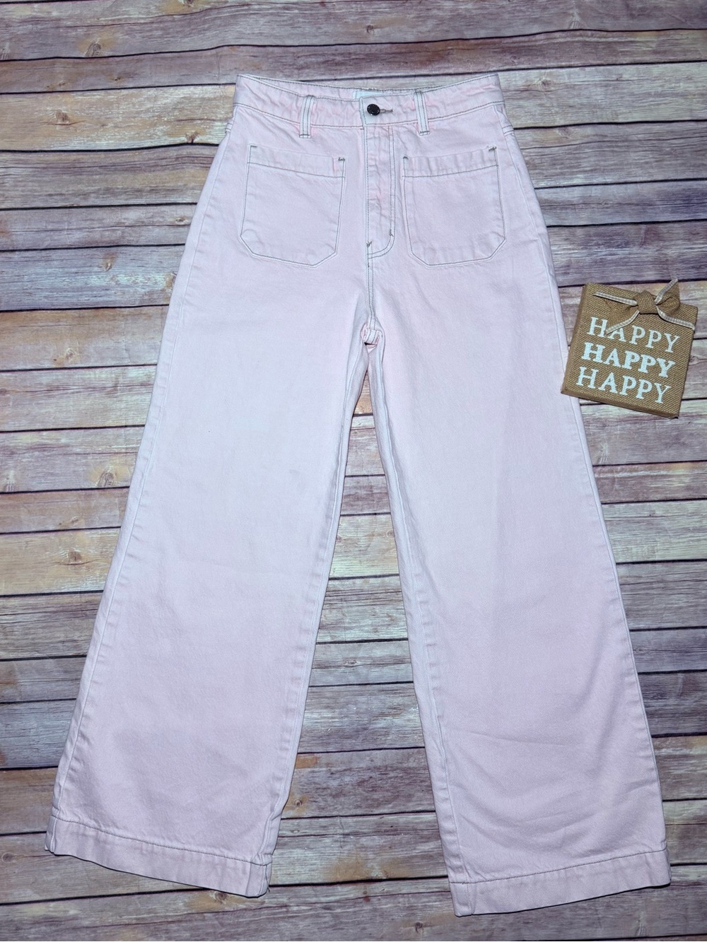 Rolla's Sailor High Rise Wide Leg 90s Pink Jean size 26